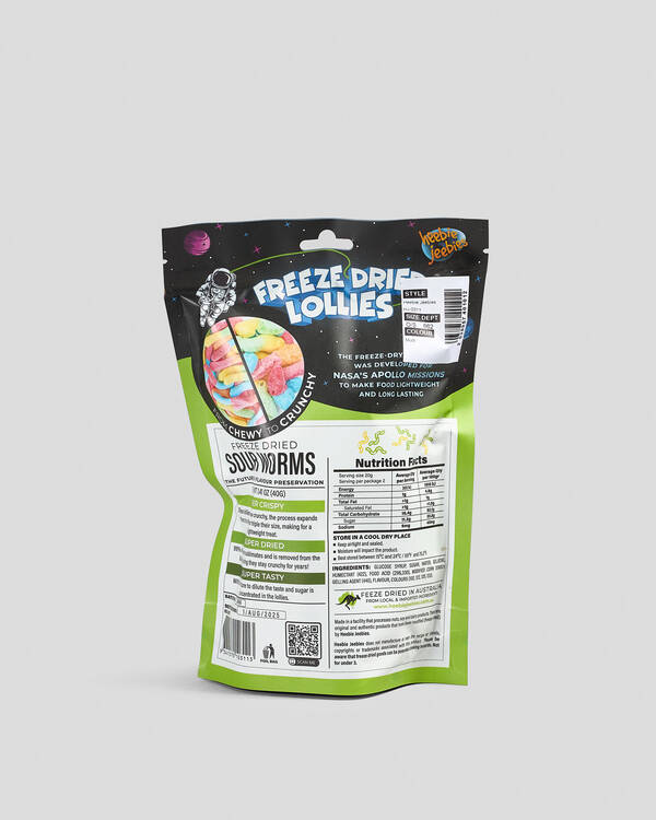 Large Freeze Dried Sour Worm Lollies