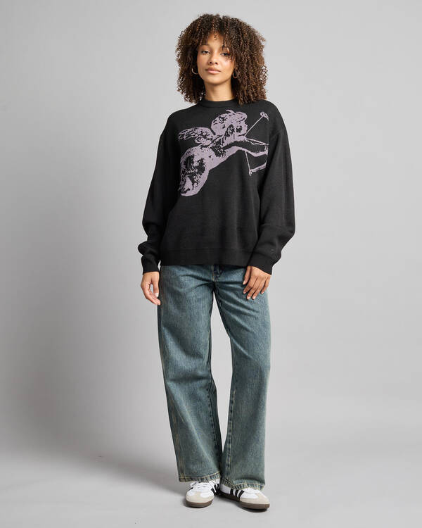 Cherub Box Fit Crew Knit Sweater