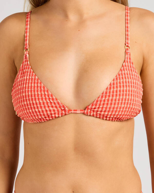 Lola Check Sliding Triangle Bikini Top