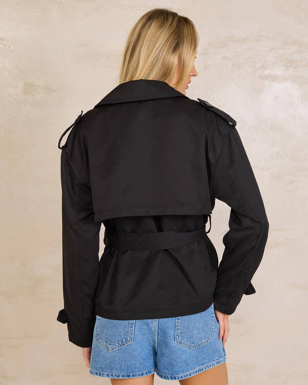 Gadget Cropped Trench Coat