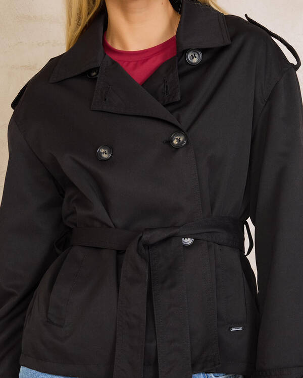 Gadget Cropped Trench Coat