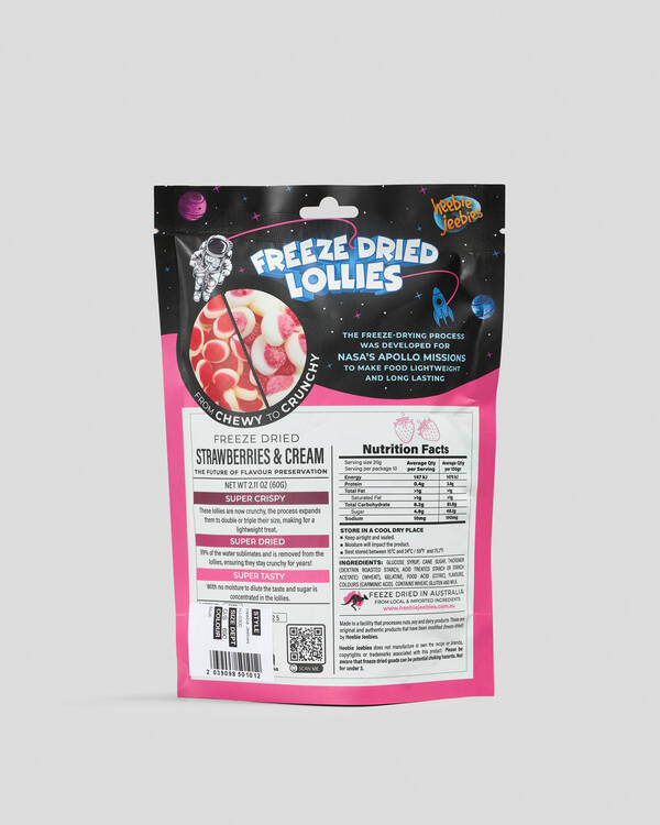 Large Strawberries & Cream Freeze Dried Lollies