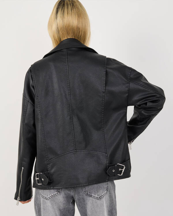 Drifter Faux Leather Biker Jacket