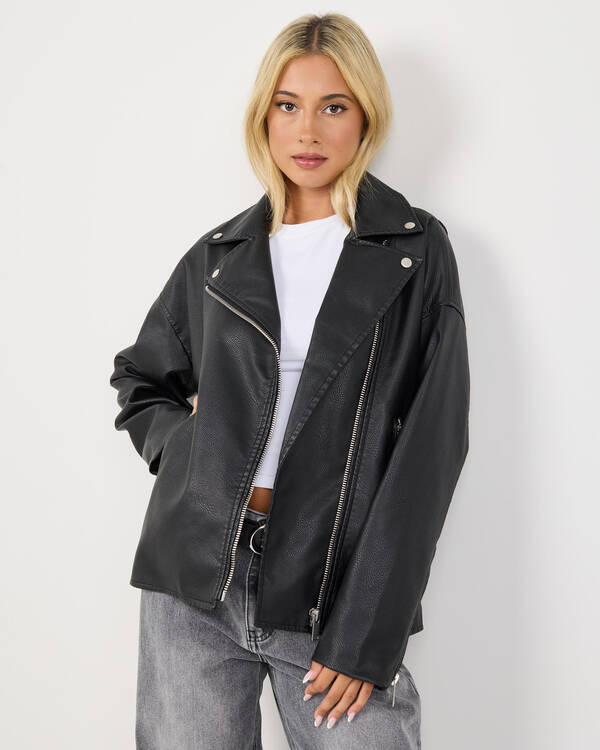 Drifter Faux Leather Biker Jacket