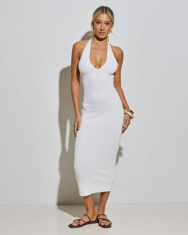 Bianca Halter Knit Midi Dress