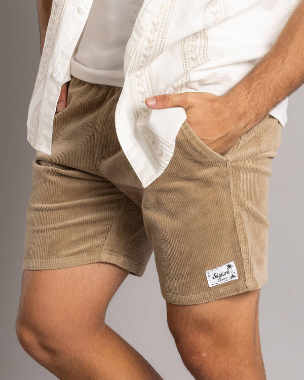 Texture Elastic Waist Shorts