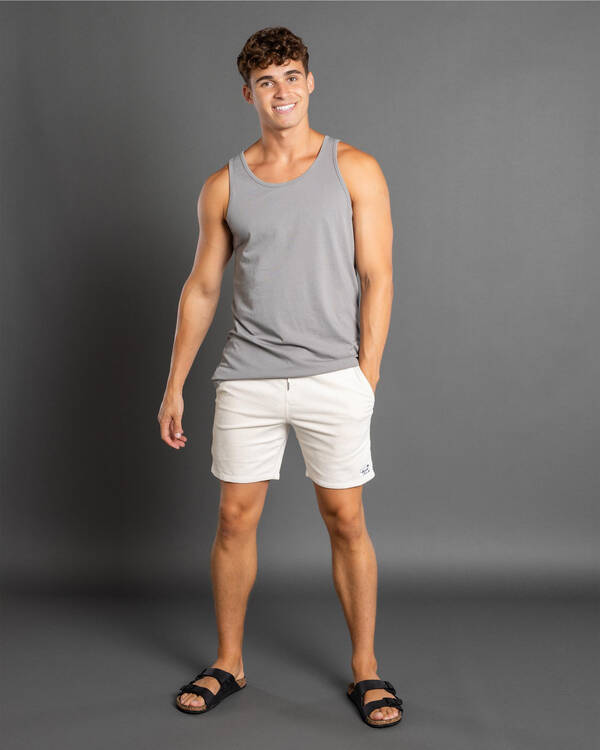 Texture Elastic Waist Shorts