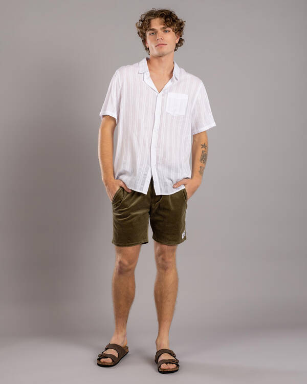 Texture Elastic Waist Shorts