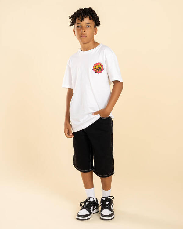 Flamed Collegiate Arch Denim Shorts