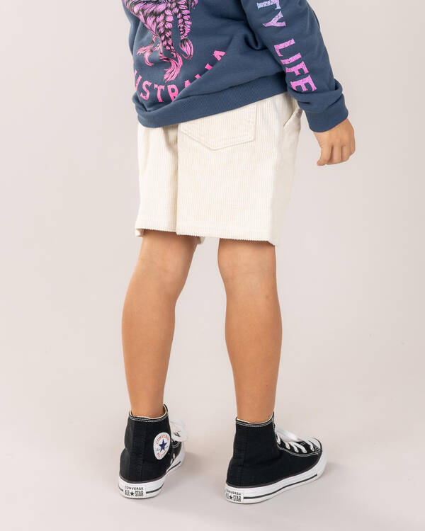 Cord Elastic Waist Shorts