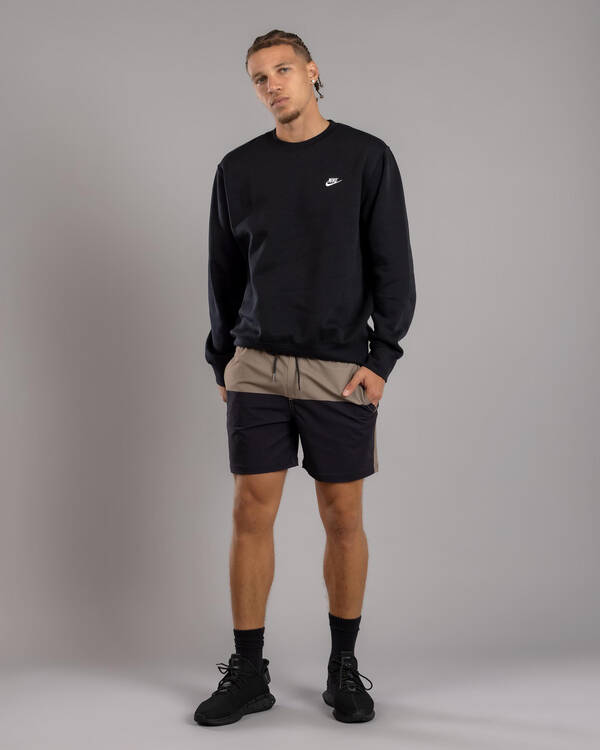 Bicolour Elastic Waist Shorts