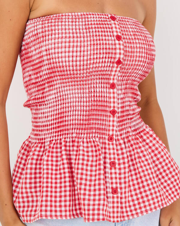 Annie Peplum Tube Top