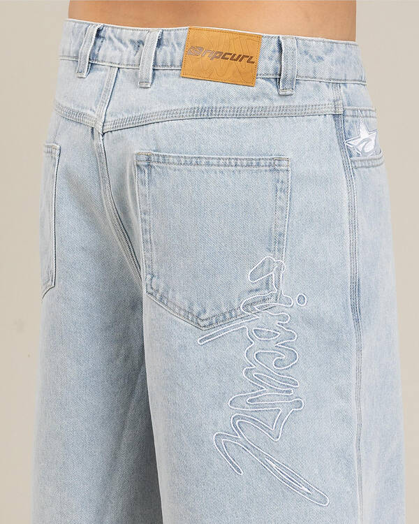 Medina Script Denim Walk Shorts