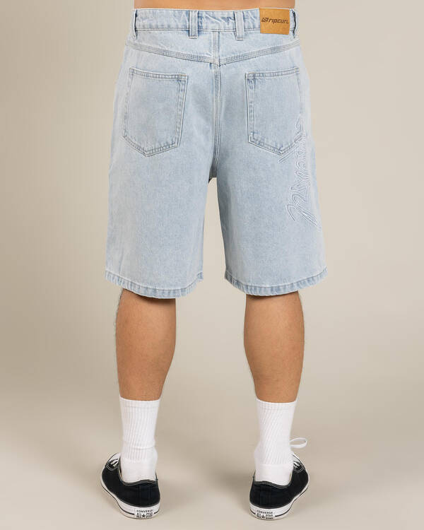 Medina Script Denim Walk Shorts