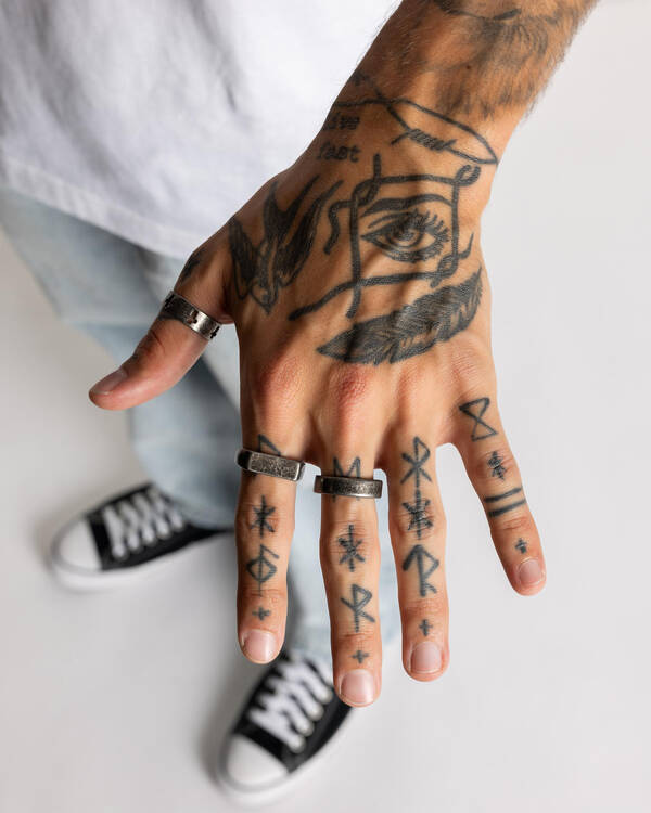 Gun Metal 3 Pack Rings