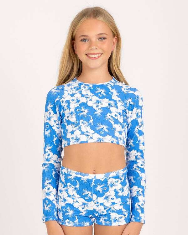 Aruba Crop Long Sleeve Rash Vest Set