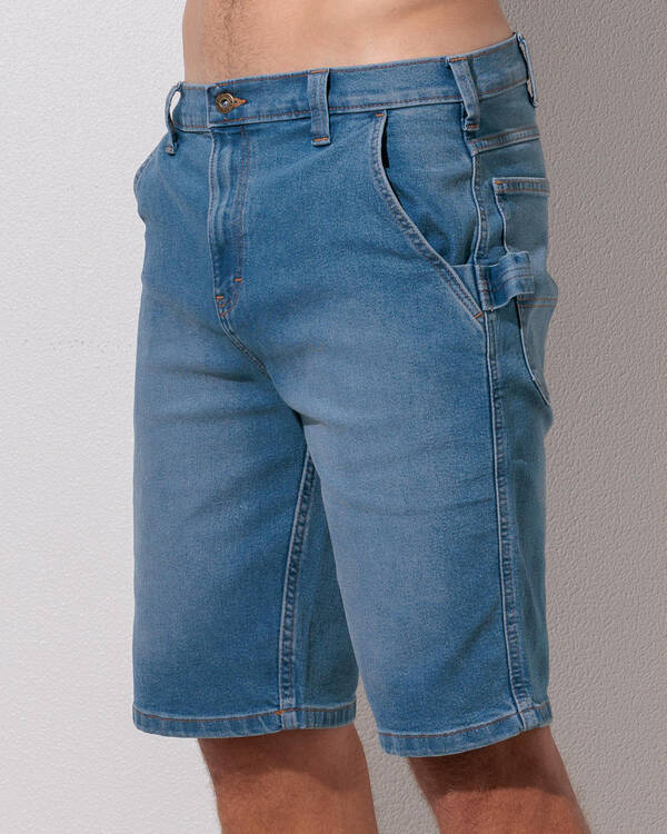 Relaxed Denim Utility Shorts