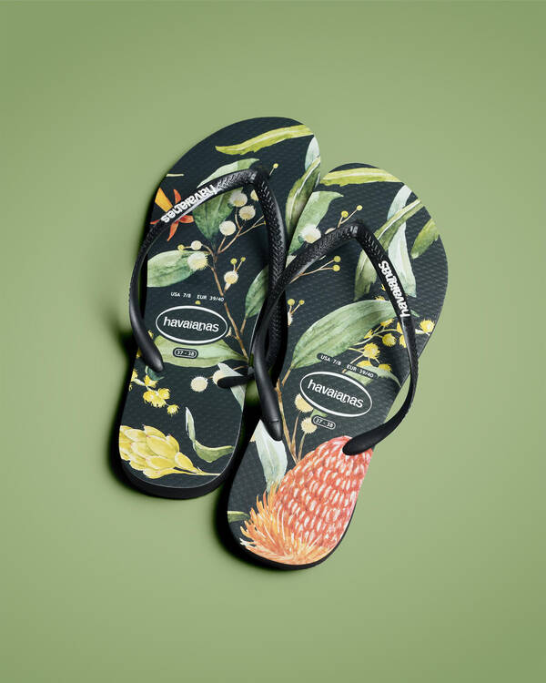 Slim Fauna Bush Flower Thongs