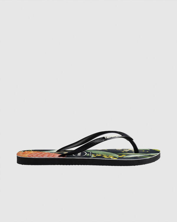 Slim Fauna Bush Flower Thongs