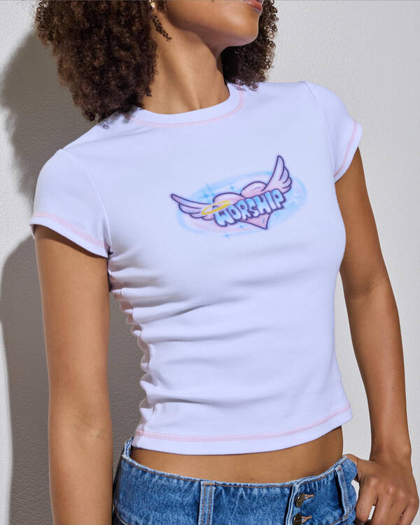 Not Your Angel Cap Sleeve T-Shirt