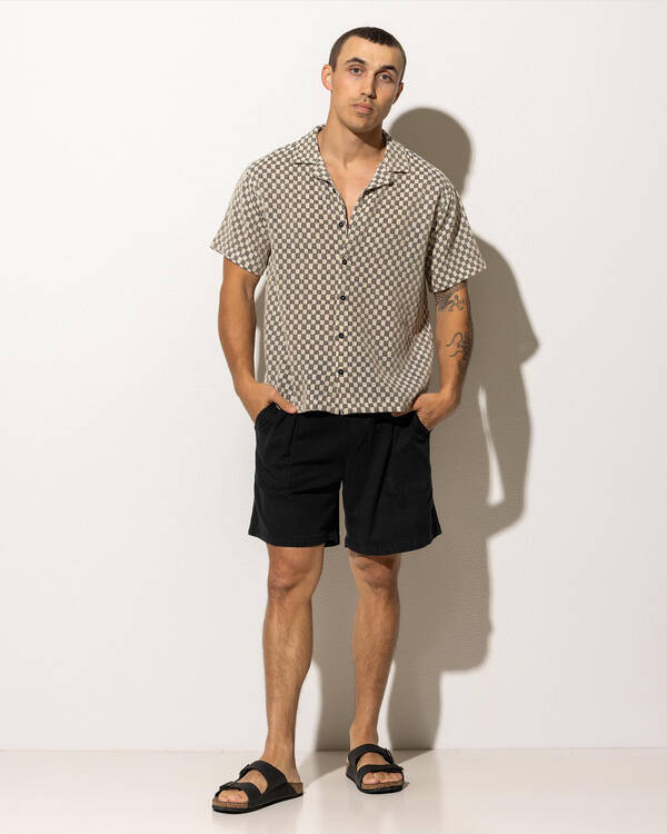 Elastic Patch Pocket Shorts