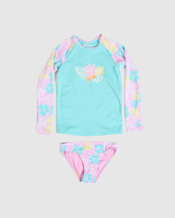 Toddlers' Tropical Square Long Sleeve Rash Vest Set