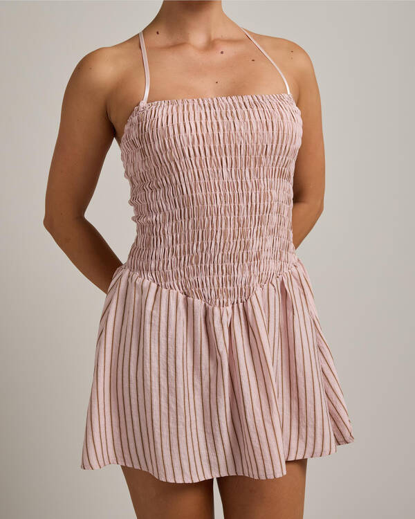 Mimi Smocked Stripe Mini Dress