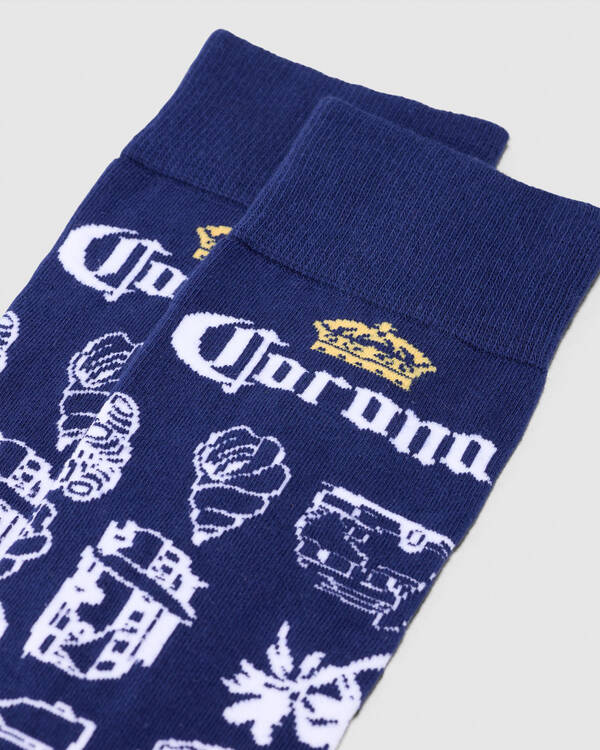 Corona Outline Organic Cotton Socks