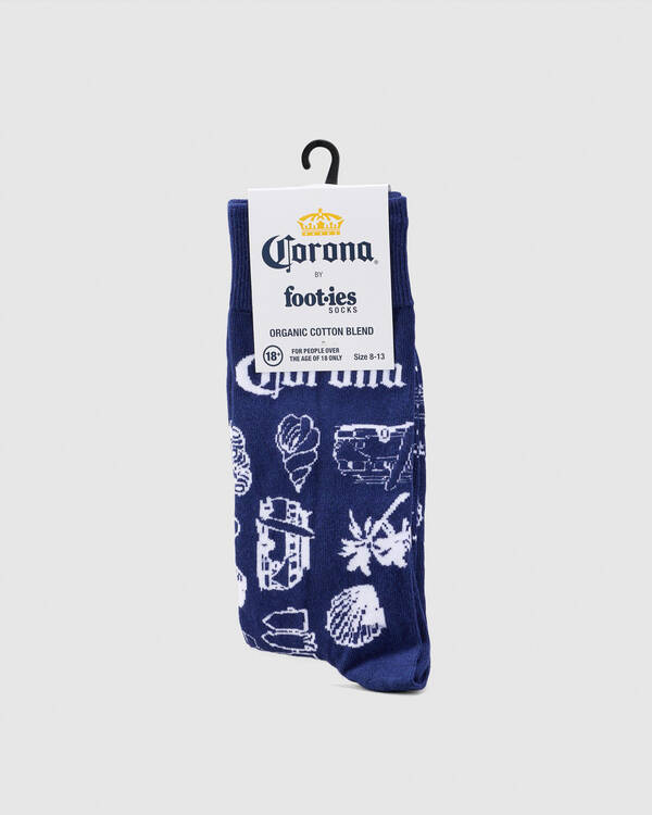 Corona Outline Organic Cotton Socks