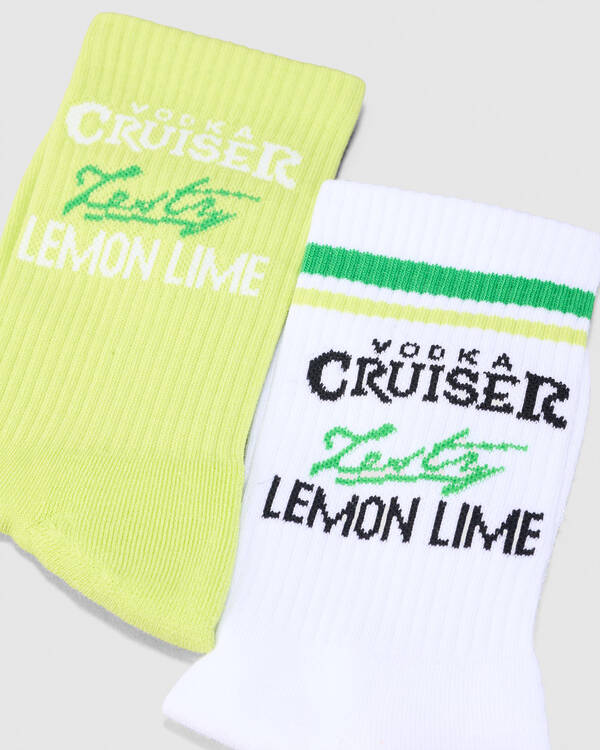 Vodka Cruiser Zesty Lemon Lime Sneaker Sock