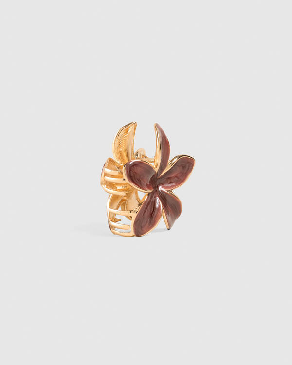 Frangipani Pearl Hair Claw Clip