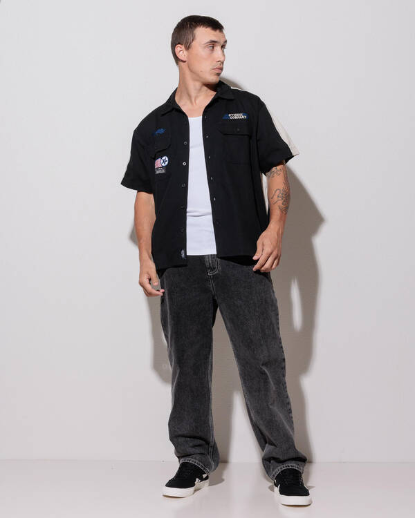 Rapid Fire Cropped Panel Short Sleeve Shirt