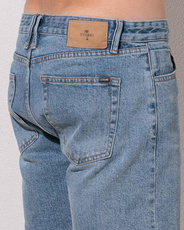 Mandude Raw Slim Cropped Denim Shorts