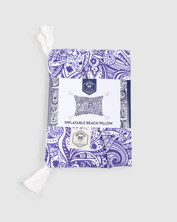 Tahitian Blue Inflatable Beach Pillow