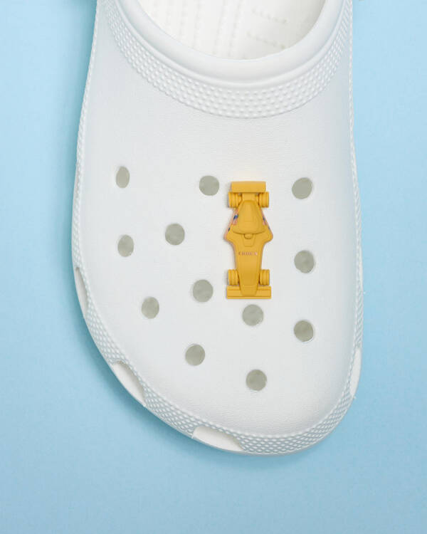 3D Orange Race Car Jibbitz