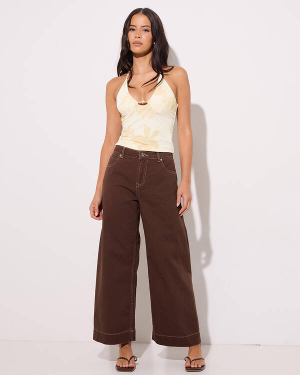 Leigh Wide Leg Cropped Jeans