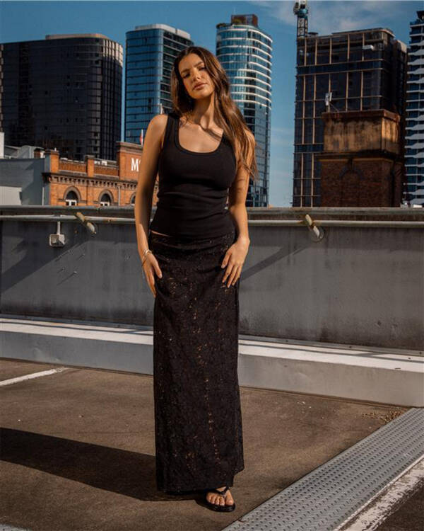 Meli French Lace Maxi Skirt