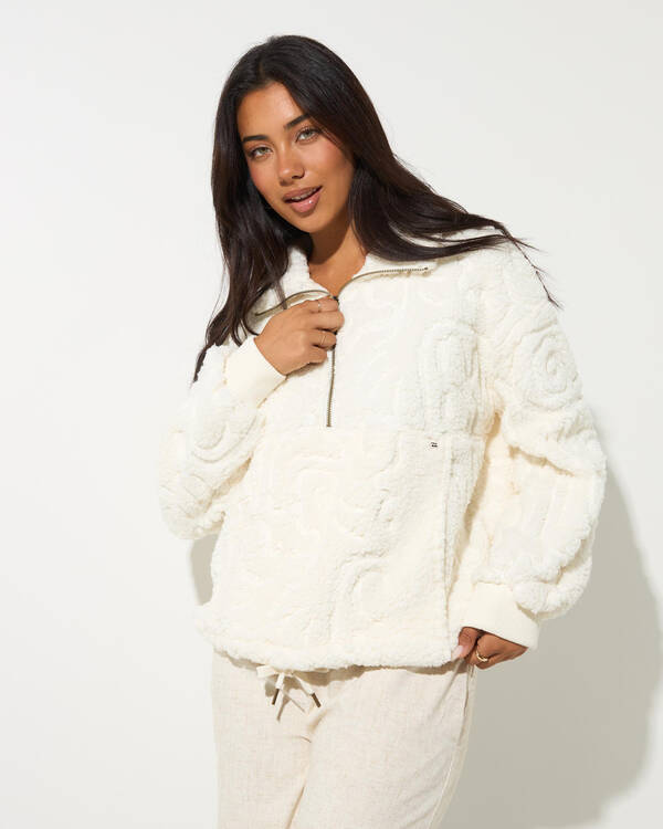 Le Love Half Zip Crew Sweatshirt