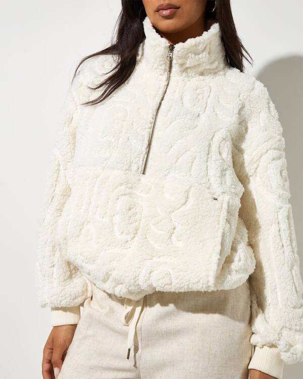 Le Love Half Zip Crew Sweatshirt