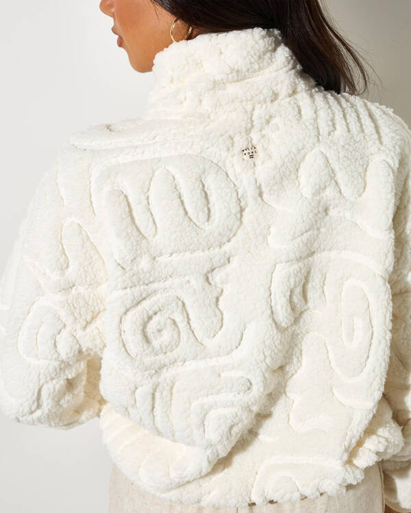 Le Love Half Zip Crew Sweatshirt