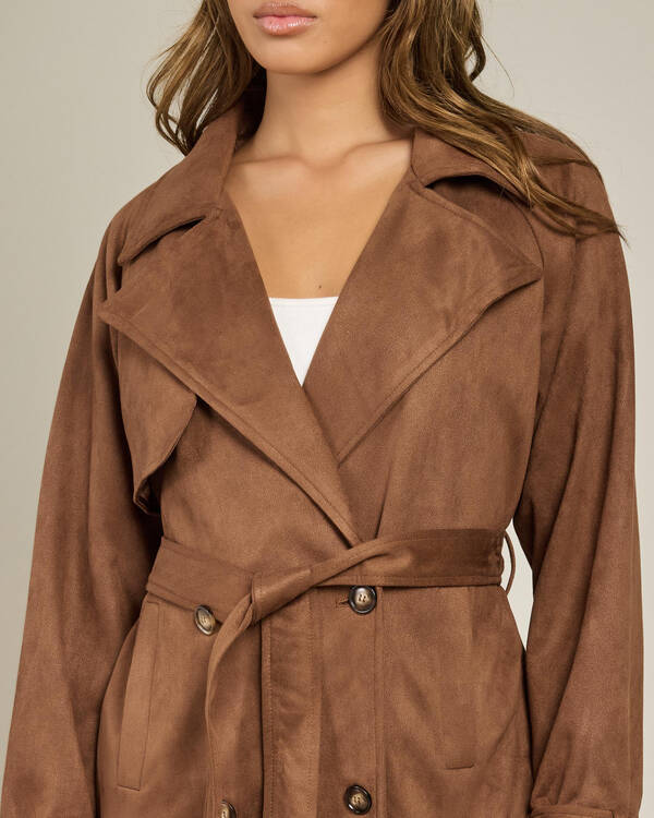 Frankie Faux Suede Coat