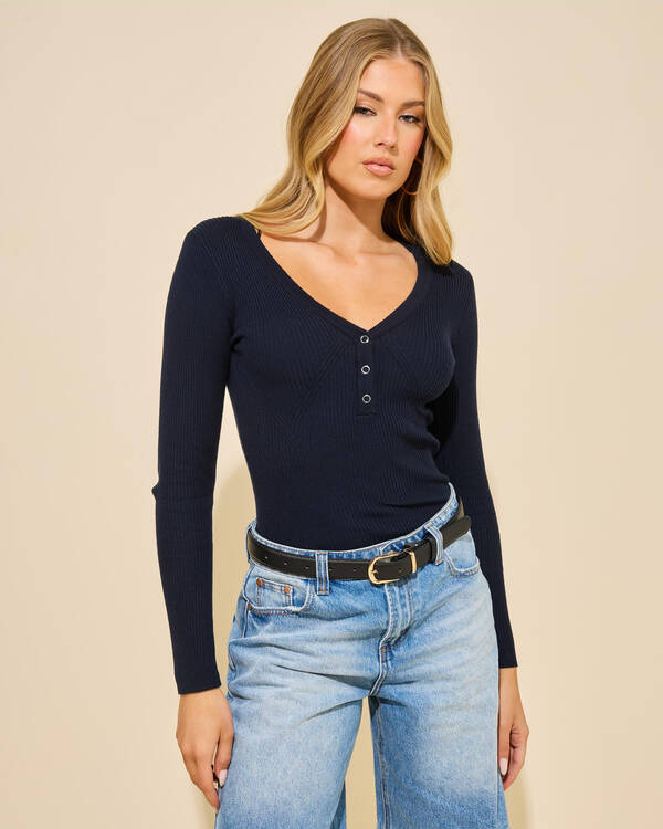 Preston Knit Henley Top