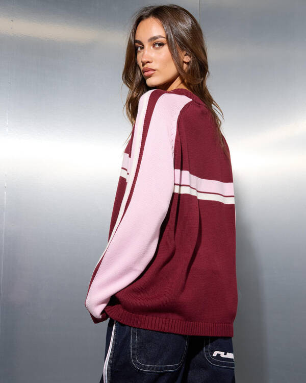 White Lines Two Crew Neck Knit