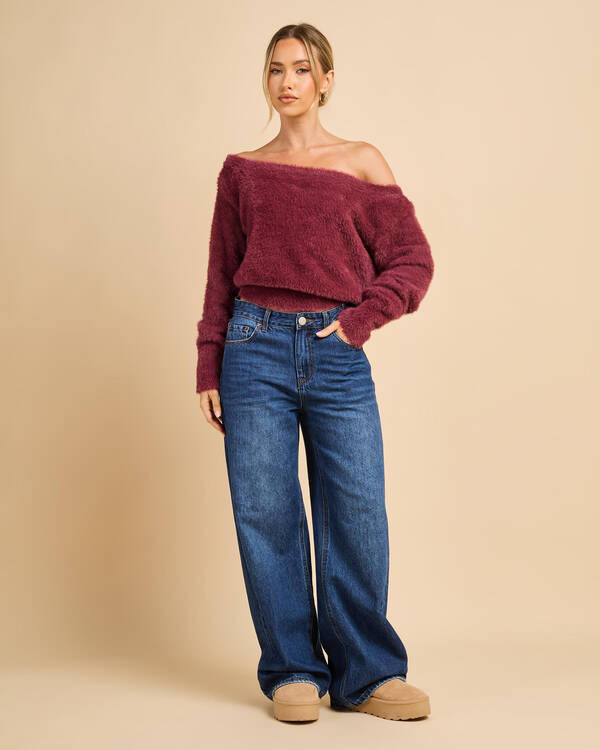 Adia Off Shoulder Knit Jumper