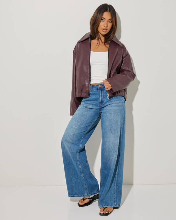 Pierce Faux Leather Jacket