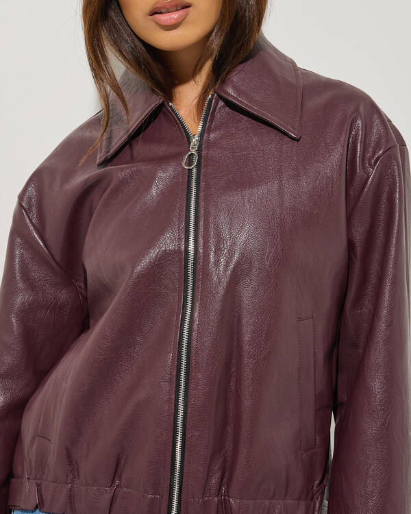 Pierce Faux Leather Jacket