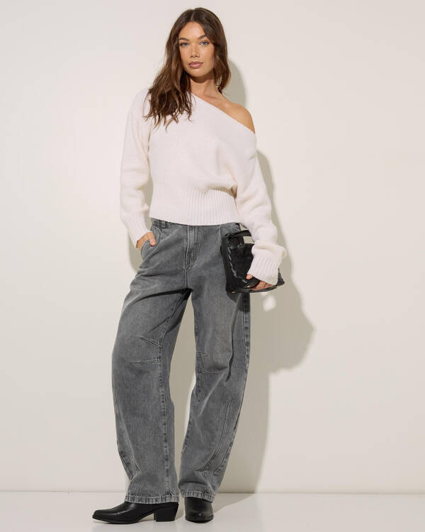 Lenni Off Shoulder Knit Jumper