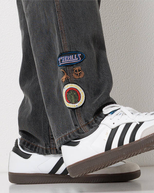 Against All Odds Mid Slacker Relaxed Long Denim Jeans