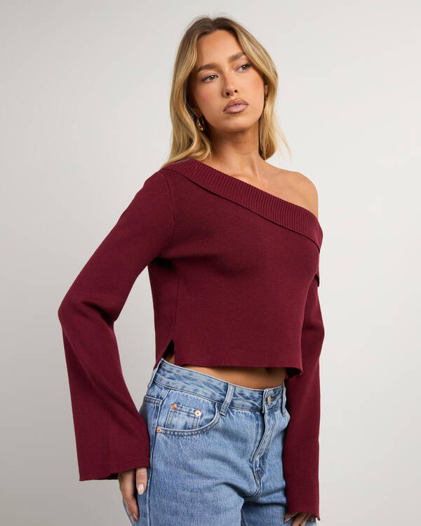 Britney Off Shoulder Knit Top