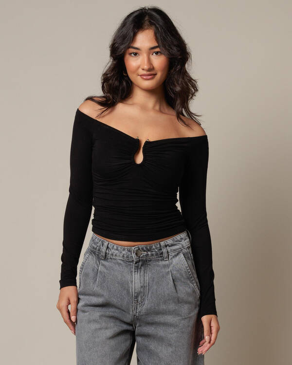 Sade Off Shoulder Long Sleeve Top
